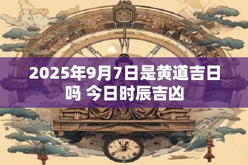 2025年9月7日是黄道吉日吗 今日时辰吉凶