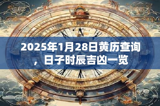 2025年1月28日黄历查询，日子时辰吉凶一览
