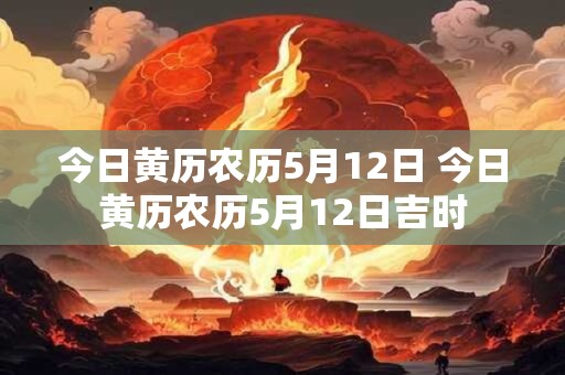 今日黄历农历5月12日 今日黄历农历5月12日吉时