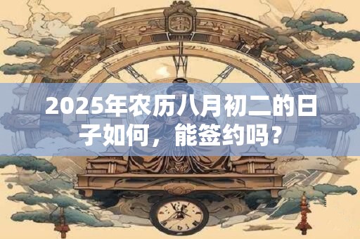 2025年农历八月初二的日子如何，能签约吗？