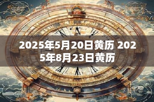 2025年5月20日黄历 2025年8月23日黄历
