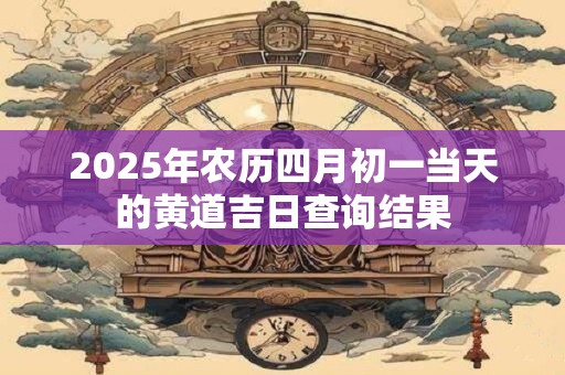 2025年农历四月初一当天的黄道吉日查询结果