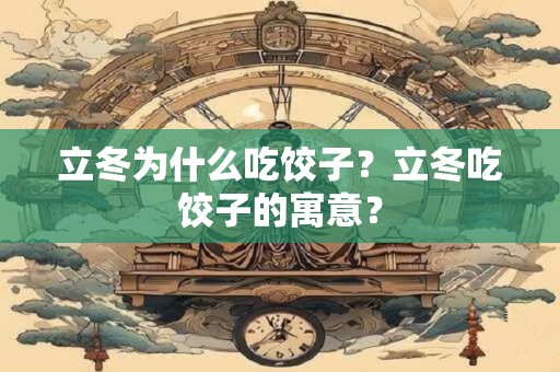 立冬为什么吃饺子？立冬吃饺子的寓意？