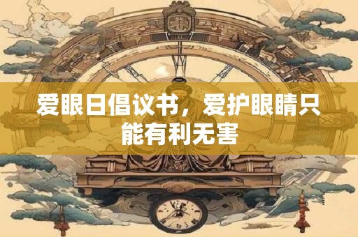 爱眼日倡议书，爱护眼睛只能有利无害