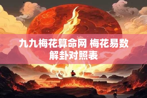 九九梅花算命网 梅花易数解卦对照表