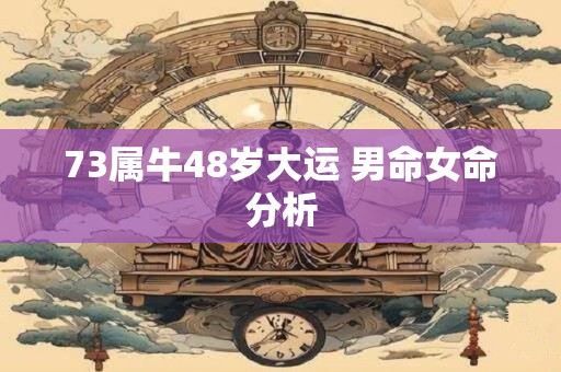 73属牛48岁大运 男命女命分析