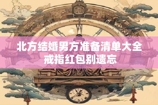 北方结婚男方准备清单大全 戒指红包别遗忘