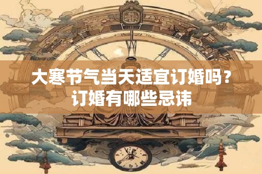 大寒节气当天适宜订婚吗？订婚有哪些忌讳