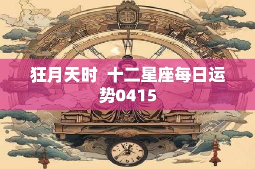狂月天时  十二星座每日运势0415