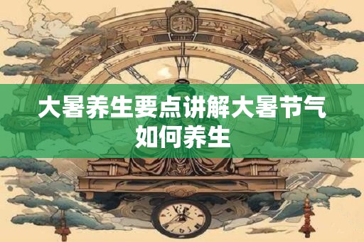 大暑养生要点讲解大暑节气如何养生
