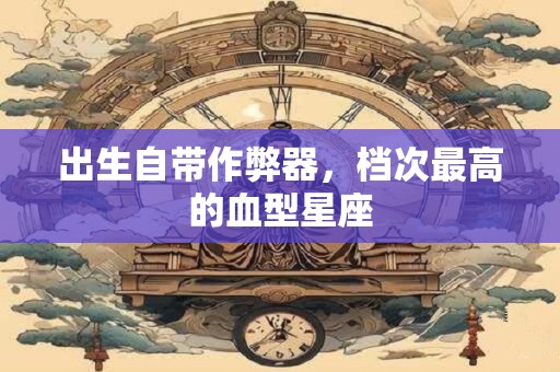 出生自带作弊器，档次最高的血型星座
