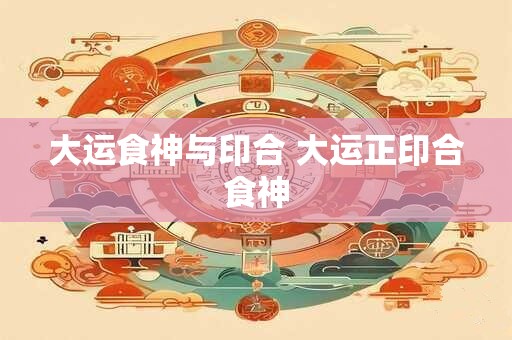 大运食神与印合 大运正印合食神