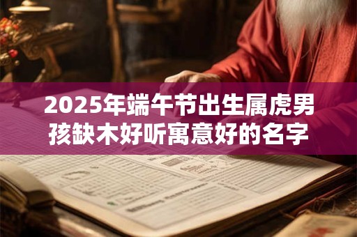 2025年端午节出生属虎男孩缺木好听寓意好的名字