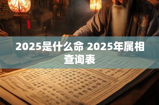 2025是什么命 2025年属相查询表
