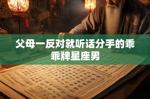 父母一反对就听话分手的乖乖牌星座男