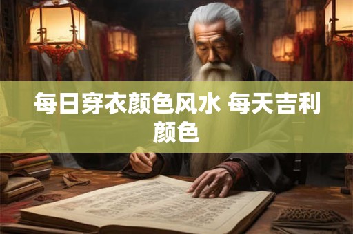 每日穿衣颜色风水 每天吉利颜色