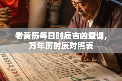 老黄历每日时辰吉凶查询,万年历时辰对照表