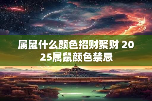 属鼠什么颜色招财聚财 2025属鼠颜色禁忌