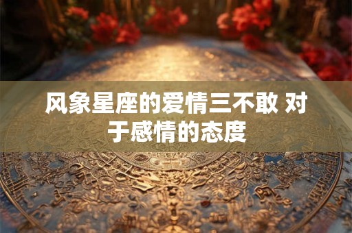 风象星座的爱情三不敢 对于感情的态度