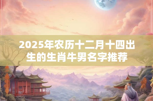 2025年农历十二月十四出生的生肖牛男名字推荐