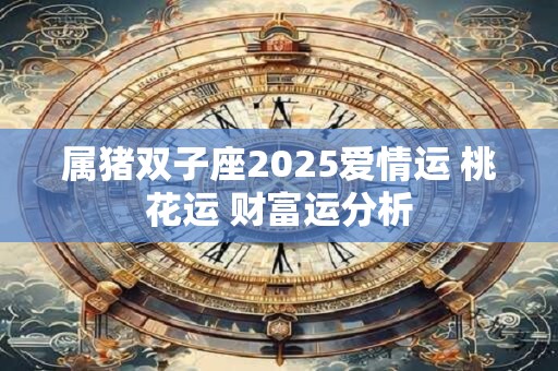 属猪双子座2025爱情运 桃花运 财富运分析