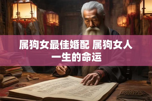 属狗女最佳婚配 属狗女人一生的命运