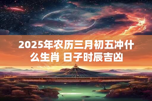 2025年农历三月初五冲什么生肖 日子时辰吉凶