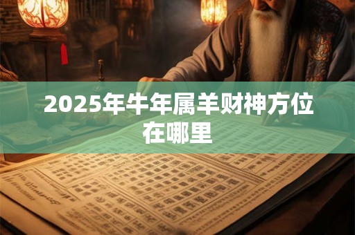2025年牛年属羊财神方位在哪里