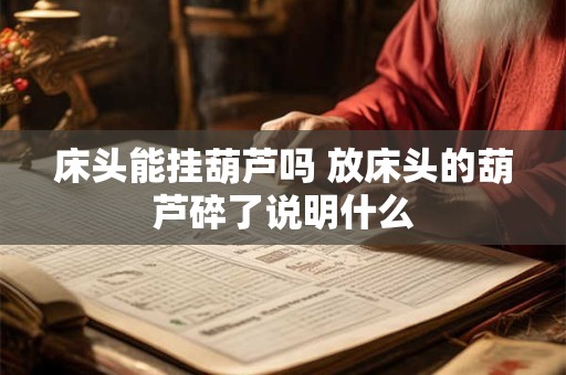 床头能挂葫芦吗 放床头的葫芦碎了说明什么