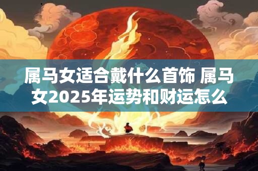 属马女适合戴什么首饰 属马女2025年运势和财运怎么样