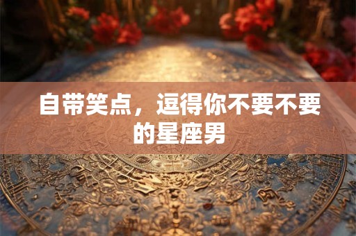 自带笑点，逗得你不要不要的星座男