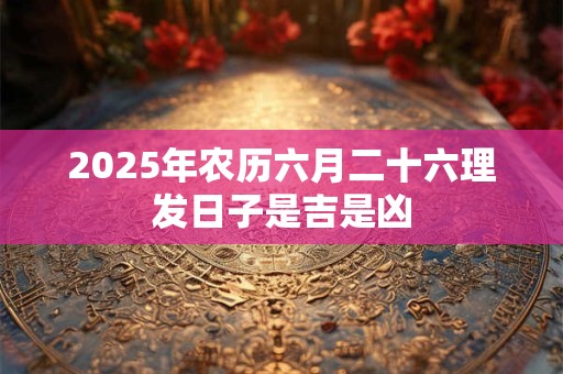 2025年农历六月二十六理发日子是吉是凶
