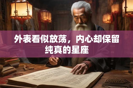 外表看似放荡，内心却保留纯真的星座