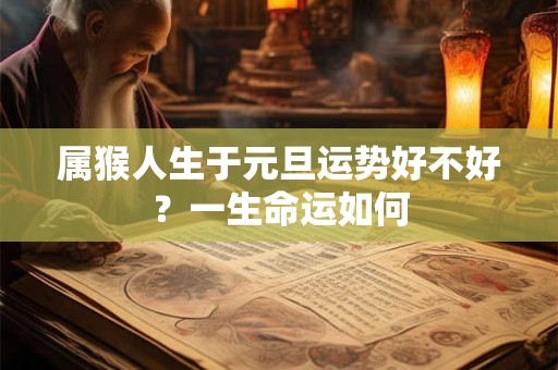 属猴人生于元旦运势好不好？一生命运如何