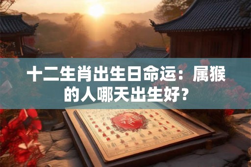 十二生肖出生日命运：属猴的人哪天出生好？