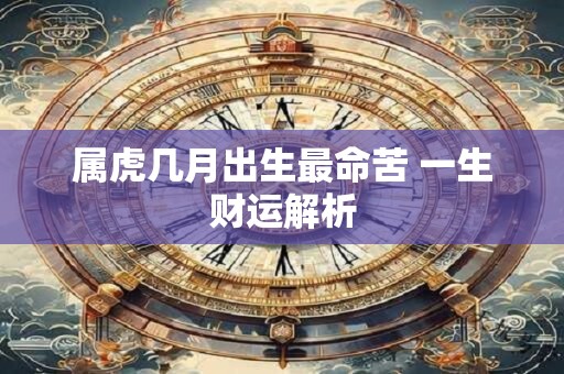 属虎几月出生最命苦 一生财运解析
