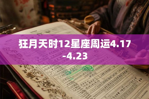 狂月天时12星座周运4.17-4.23