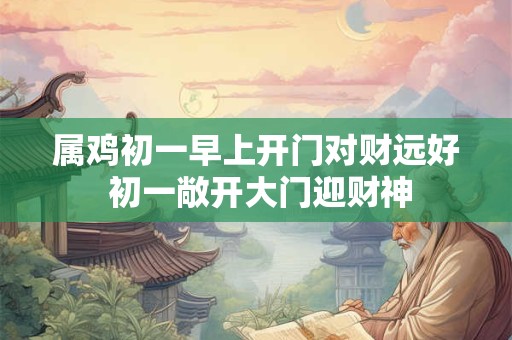 属鸡初一早上开门对财远好 初一敞开大门迎财神