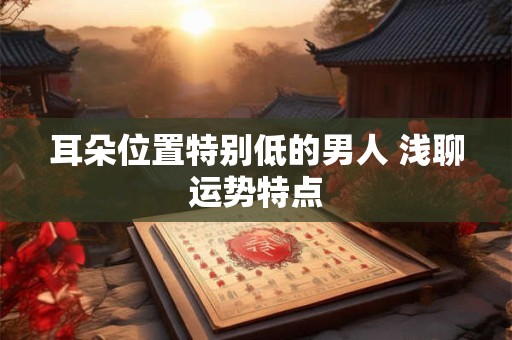 耳朵位置特别低的男人 浅聊运势特点