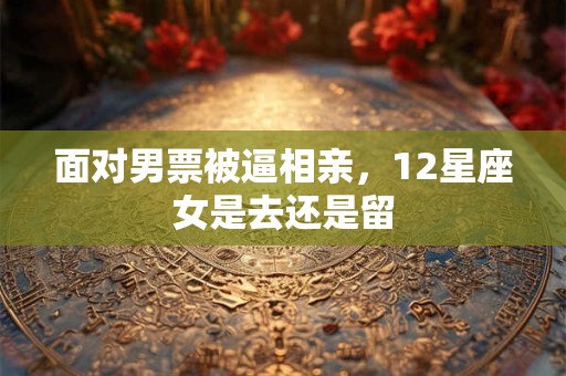 面对男票被逼相亲，12星座女是去还是留