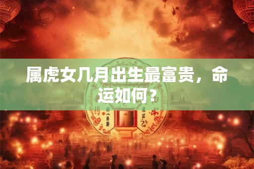 属虎女几月出生最富贵，命运如何？