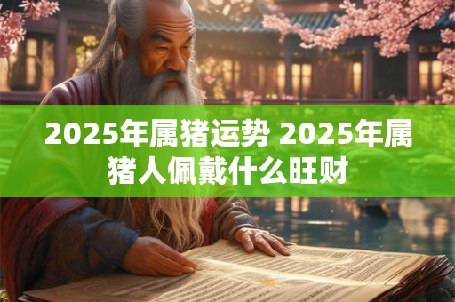 2025年属猪运势 2025年属猪人佩戴什么旺财