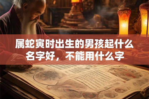 属蛇寅时出生的男孩起什么名字好，不能用什么字