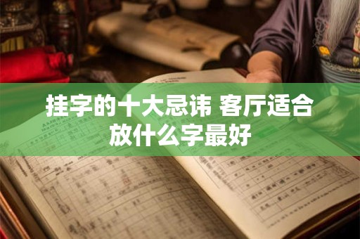 挂字的十大忌讳 客厅适合放什么字最好