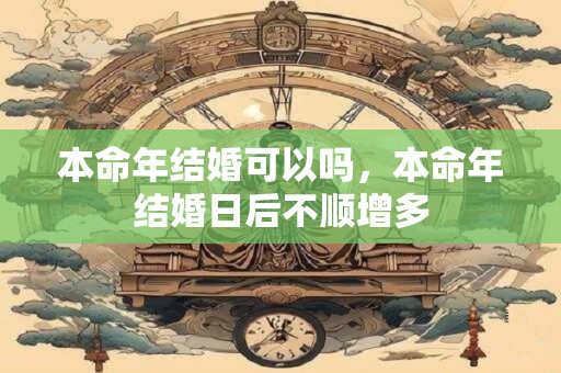 本命年结婚可以吗，本命年结婚日后不顺增多