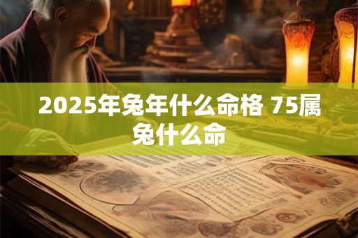 2025年兔年什么命格 75属兔什么命