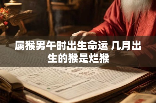 属猴男午时出生命运 几月出生的猴是烂猴