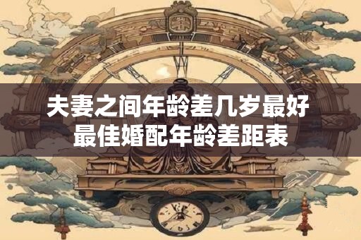 夫妻之间年龄差几岁最好 最佳婚配年龄差距表