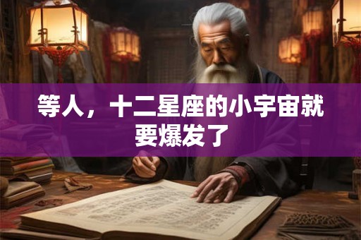 等人，十二星座的小宇宙就要爆发了