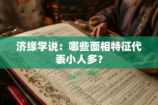 济缘学说：哪些面相特征代表小人多？